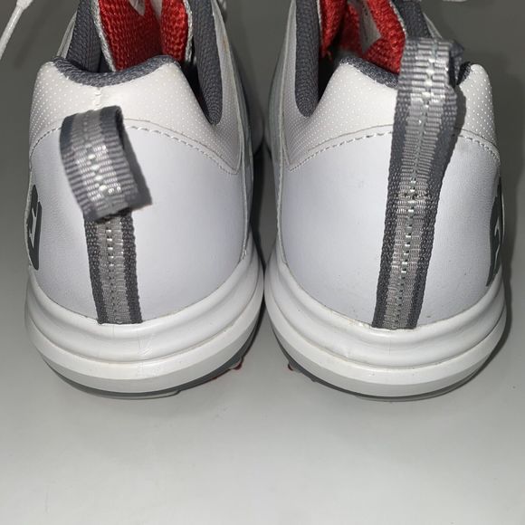 Footjoy FJ Fury Spiked 51100 White Grey Mesh Leather Golf Shoe Men 8W Wide main image 4